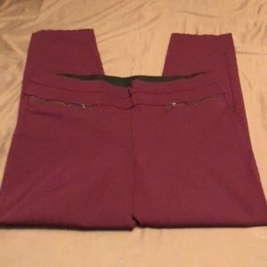 NWOT Candies skinny ankle pants maroon size XL